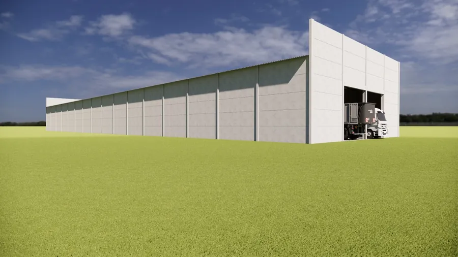 Armazém agrícola — Lateral