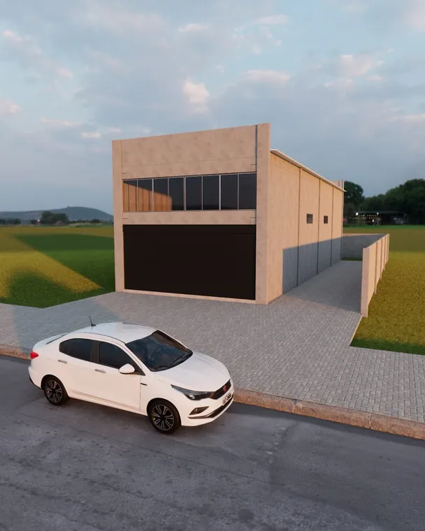 Prédio comercial em estrutura pré-moldada de concreto